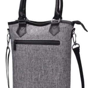 Elegant Black and Gray wine insulated bag